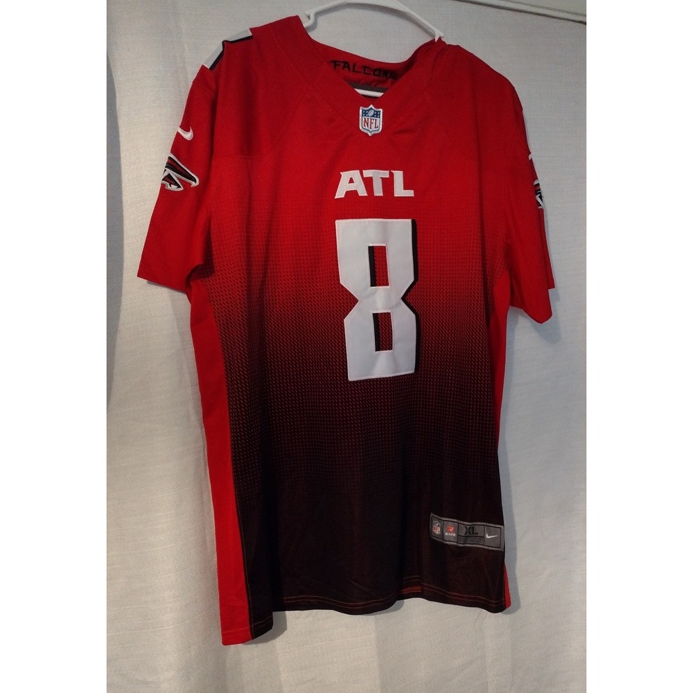 Nike Atlanta Falcons NFL Jersey XL #8 Bacardi Red Black Football NWOT